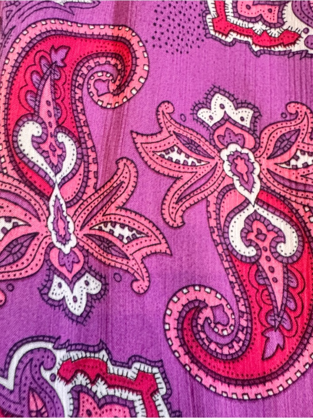 Purple Paisley Ruffle Mini Dress - Women's - Picture 5 of 11